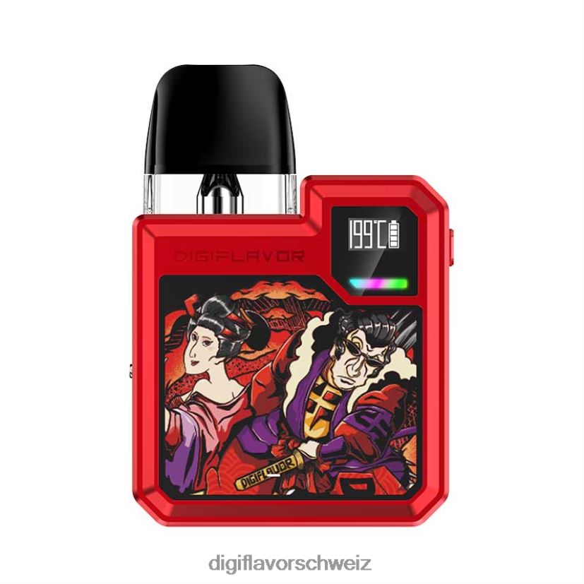 Digiflavor Geekvape Disposable - Digiflavor Digi-Q Pod-Kit Samurai-Rot 2DN86B50